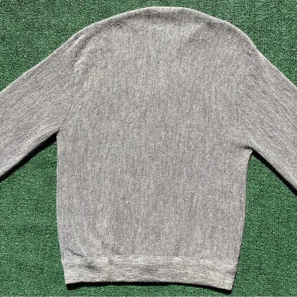 Vintage 70’s 100% ALPACA 2-Ply Cardigan  Grey Sweater Mens’s Size Medium - Picture 7 of 7